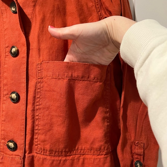 Madewell Women's Orange Chore Coat - Size Medium - Picture 5 of 8